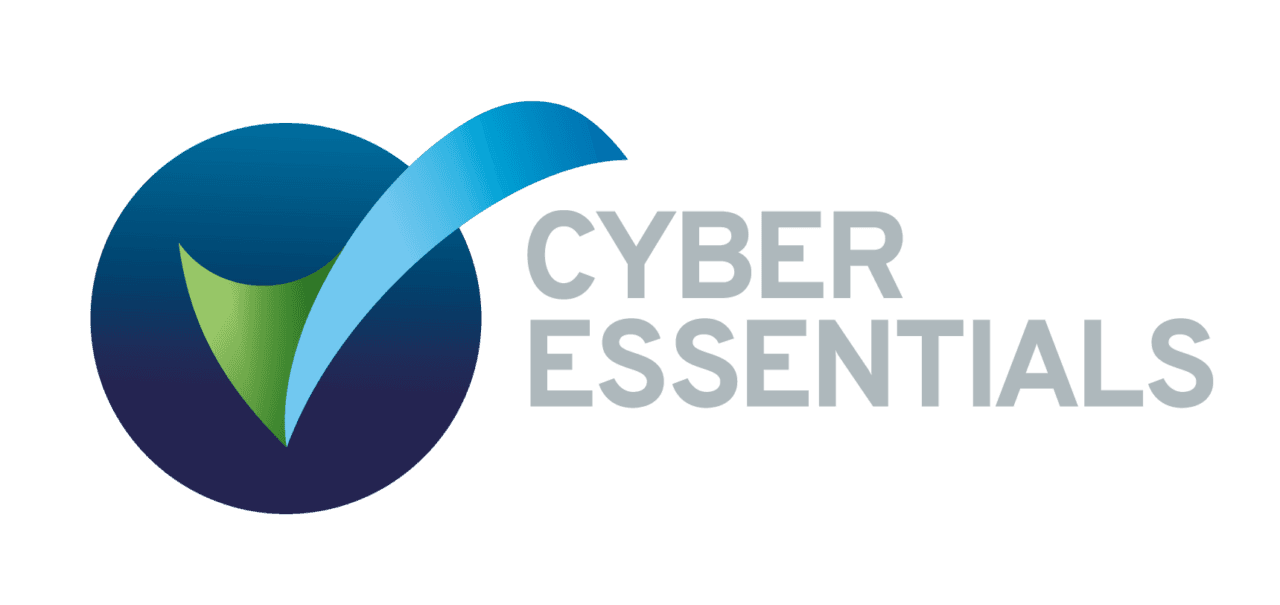 Cyber Essentials certification mark with muted text