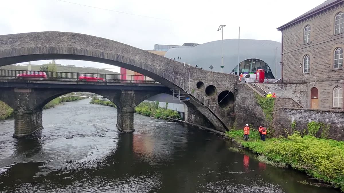 William Edwards Bridge across the River Taff in Pontypridd